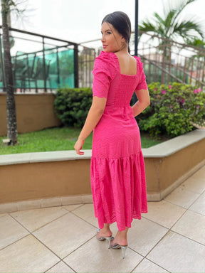 Vestido Midi Graça de Laise Pink